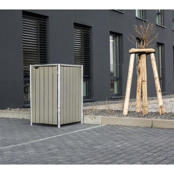 Hide 1 koš 140 l drevo 63 x 60 x 115 cm sivý