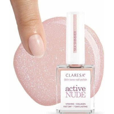 Claresa Active Nude Silk Shimmer klasický lak na nechty