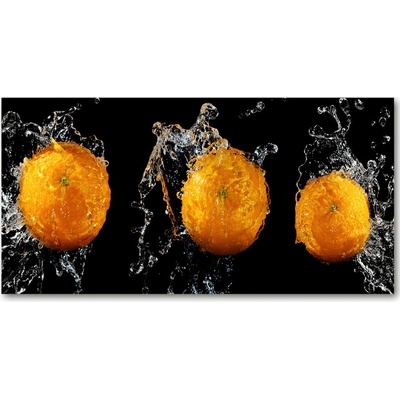 Moderný sklenený obraz z fotografie Pomaranče a voda 100x50 cm