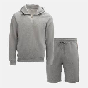 Firetrap Мъжки екип Firetrap Hood Shirt and short Set Mens - Grey