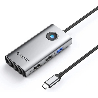 ORICO PW11-5P USB-C хъб докинг станция 1x USB-A 3.0 + 2x USB-A 2.0 + 1x USB-C PD + 1x HDMI - сив (6942227138323)