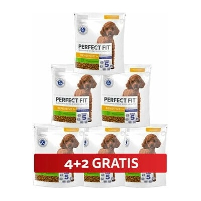 Perfect Fit Sensitive 1+ Malé plemená Morčacie 6 x 0,825 kg