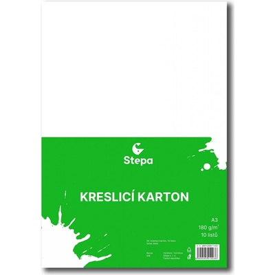 Kreslicí karton A3 bílý 180 g 10 listů – Zboží Dáma