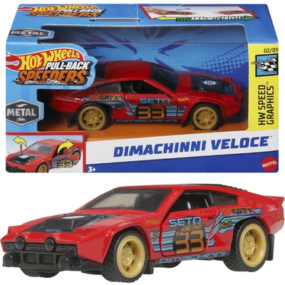 Mattel Hot Wheels Pull-Back Speeders auto Dimachinni Veloce