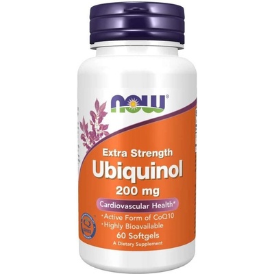 Now Foods Now Ubiquinol Extra Strenght Kaneka 200 mg 60 softgel kapslí
