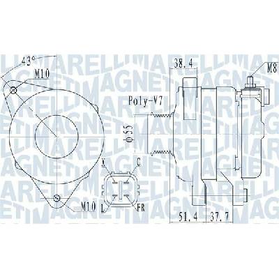 MAGNETI MARELLI generátor 063732121010