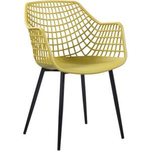 Horecano HORECANO-TOKYO-Стол 56х57х84cm ЖЪЛТО/ЧЕРНО (HC-42399) (0142399)