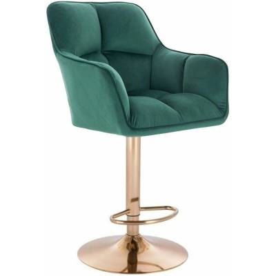 LuxuryForm Design Amalfi Velur na zlatom tanieri zelená