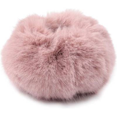 Kožešinová manžeta na rukáv šíře 10 cm pružná - pudrová (2 ks)