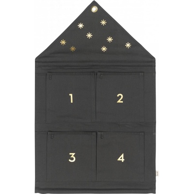 ferm LIVING Star Adventný kalendár malý tmavozelený