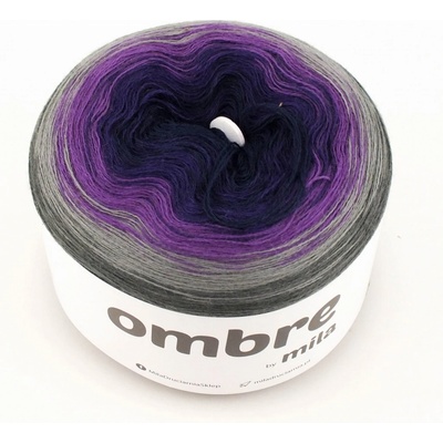 MILA OMBRE MERINO 1200m/3nitka MM07R - Fialová romance II.