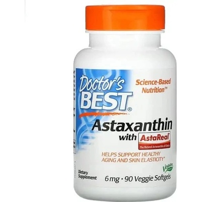 Doctor’s best Astaxantín s astareal 6 mg 90 vegetariánskych mäkkých gélov