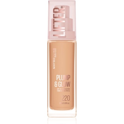 Maybelline new york Lifter Plump & Glow озаряващ фон дьо тен за естествен вид цвят 220 30ml