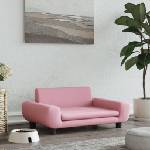 vidaXL Кучешко легло розово 70x45x33 см кадифе (171991)
