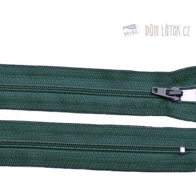 Zips špirálový 3 mm nedeliteľný 12 cm petrolejový