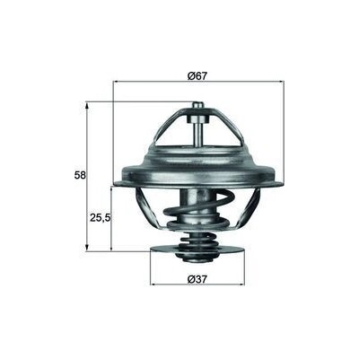 Termostat, chladivo MAHLE TX 21 80D (TX2180D)