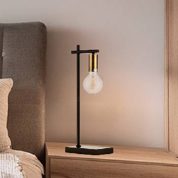 Onli - Настолна лампа CROSS 1xE27/22W/230V черен/месинг (OL0478)