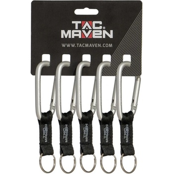 Tac Maven карабин с висулка 8mm, Silver (D25029-02)