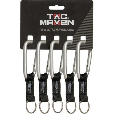 Tac Maven карабин с висулка 8mm, Silver (D25029-02)