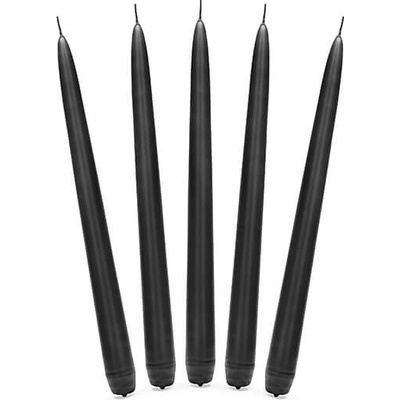 PartyDeco Kónické čierne 24 cm 10ks