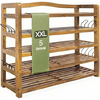 Casaria Rustic 5 polic 95 x 26 x 82 přírodní hnědá