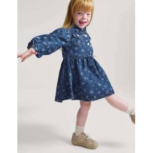 Marks & Spencer Дънкови цветни рокля (2-10 години) Marks & Spencer морска синя Marks & Spencer | Sin | Момичешки | 2-3 години