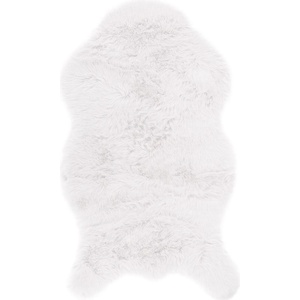 Tiseco Home Studio Бяла изкуствена кожа Овча кожа, 80 x 150 cm - Tiseco Home Studio (3280WHITE)