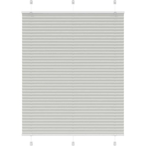 vidaXL Плисирана щора Светло сиво 105x150 cm Ширина на плата 104, 4 cm (4015348)
