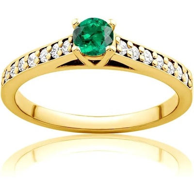 SAVICKI Пръстен Secret Garden: злато, смарагд