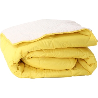 Izidream Зимна олекотена завивка шерпа за единично легло 150/210 см Коузи жълта