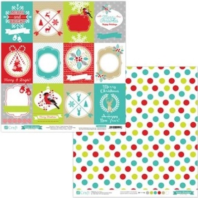 DP Craft Karton oboustranný 30,5 X 30,5 CM blok 5ks - Oboustranný papír z kolekce Vánoční čas 07