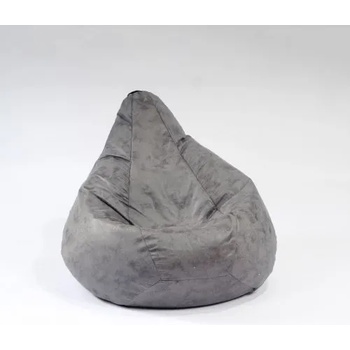 Image 1 of PUFRELAX Пуф, круша за деца 4-14 г. , 160л. Nirvana Light - Smoke Grey, Перящ се калъф, Пълнеж от Полистиролни перли, Гама Premium (PUF-G-NL-PT-MNGRE)