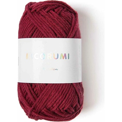 Rico Design Bavlnená háčkovacia priadza Ricorumi dk odtieň 030 burgundy - 1 ks
