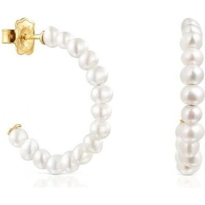 Tous Pozlátené kruhové náušnice z perál Gloss 1003432100