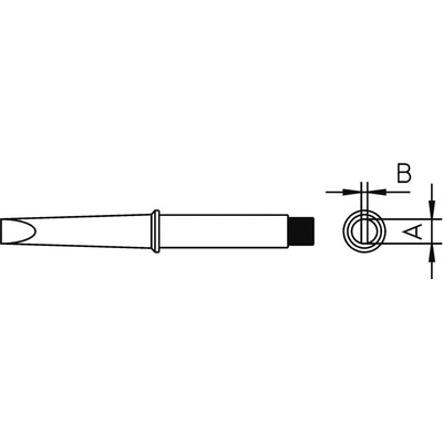 Weller 4CT5A7-1 spájkovací hrot dlátová forma, rovná Veľkosť hrotov 1.6 mm Dĺžka hrotov 62.3 mm Obsah 1 ks