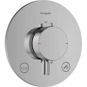 Hansgrohe Ecostat Comfort S - Термостатичен смесител за вграждане, за 2 уреда, хром 33718000 (33718000)
