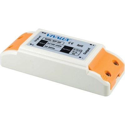 VIVALUX ЗАХРАНВАНЕ ЗА LED ЛЕНТА VIVALUX 0-36W ЗА ВГРАЖДАНЕ IP20 12V 140x45x28мм (VIV003650)