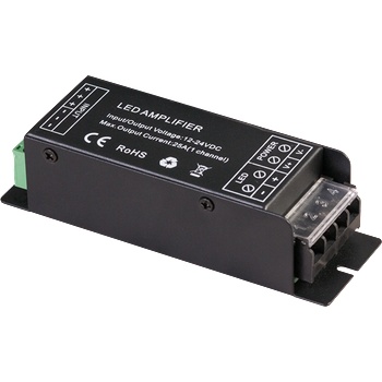 Ultralux Усилвател за едноцветнa LED лента, 25A, 300W (12V), 12-24V DC (SCAMP25A)