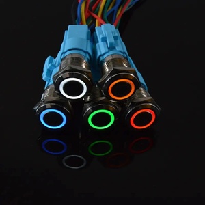Taxnele Метален прекъсвач с подсветка - 16mm/червен/230V (7036-039)