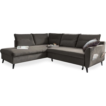 Miuform Тъмносиво кадифено ъглово канапе L, ляв ъгъл Stylish Stan - Miuform (Stylish Stan HAEECL-2QR OTT25)