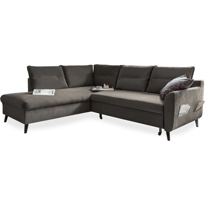 Miuform Тъмносиво кадифено ъглово канапе L, ляв ъгъл Stylish Stan - Miuform (Stylish Stan HAEECL-2QR OTT25)