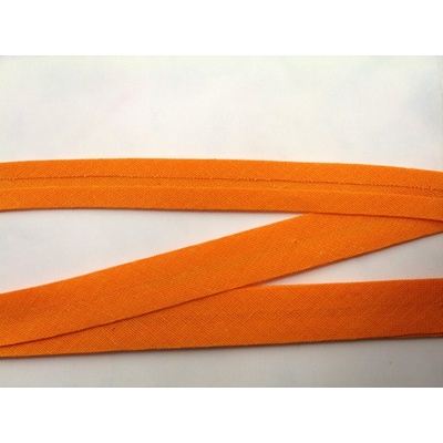 Bavlněný šikmý prúžok - šírka 1,4 cm oranžová