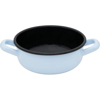 RIESS Тиган с две дръжки от масивен емайл Riess Classic Farmer’s Bowl Blue & Anthracite - 14 см (0443-028 BLU/ANTHR)