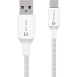 Tactical Здрав кабел с въжена оплекта за устройства с USB-C порт - Tactical Stitch Thread USB-A to USB-C Cable 15W (200 см) (бял) (57983126583)