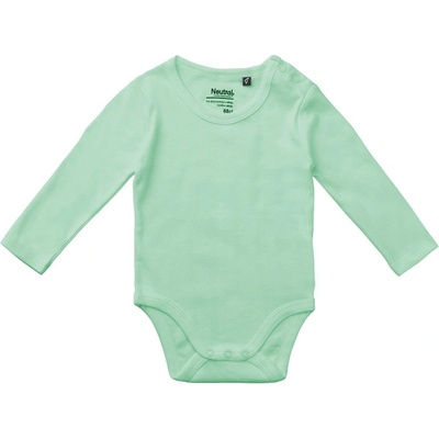 Neutral Detské body s dlhými rukávmi z organickej Fairtrade bavlny Dusty mint