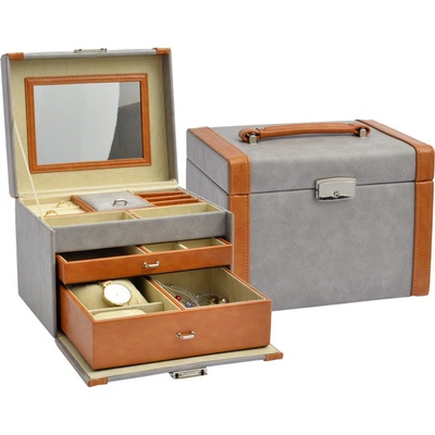 JK Box šperkovnica SP-8070/A3/A7 sivá