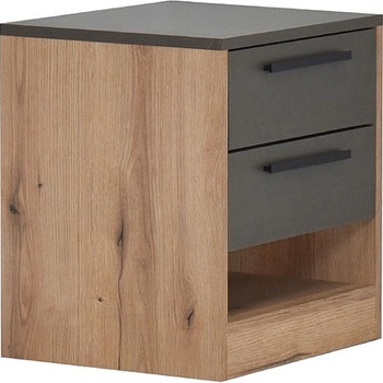 Matis Нощно шкафче kaliopa дъб артизан / сиво