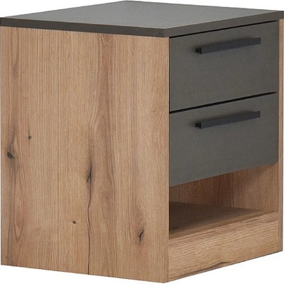 Matis Нощно шкафче kaliopa дъб артизан / сиво