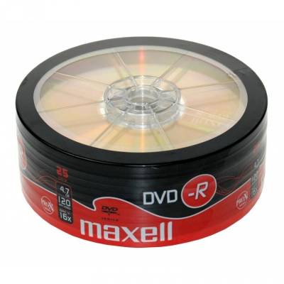 DVD-R MAXELL, 4, 7 GB, 16x, 25 бр (ML-DDVD-R4.7-25PK)