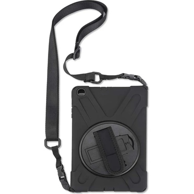 4smarts Rugged Tablet Case Grip - удароустойчив калъф с лента за врата за Samsung Galaxy Tab A 10.1 (2019) (черен)